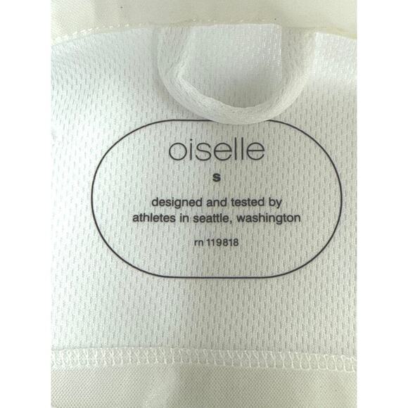 Oiselle Women's Lightweight Running Jacket Size S Sheer White with Neon Zipper - Picture 5 of 8